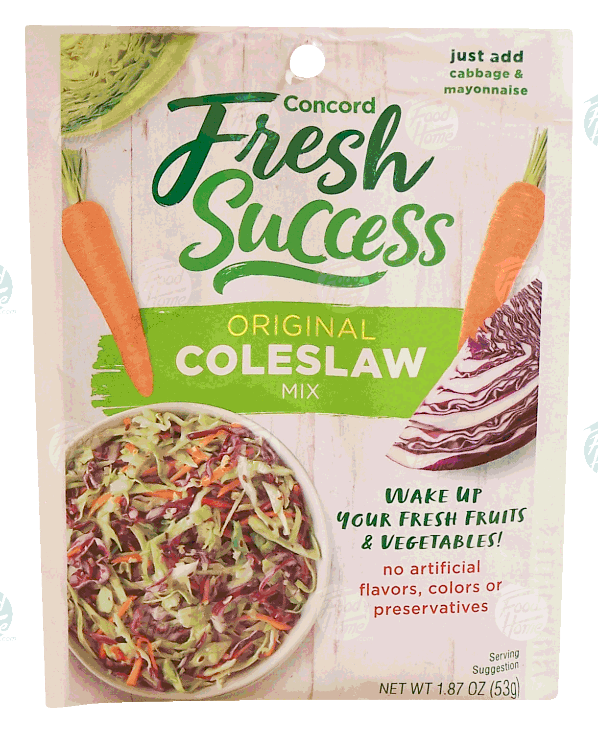 Concord Foods Fresh Success original coleslaw mix, just add cabbage & mayonnaise Full-Size Picture